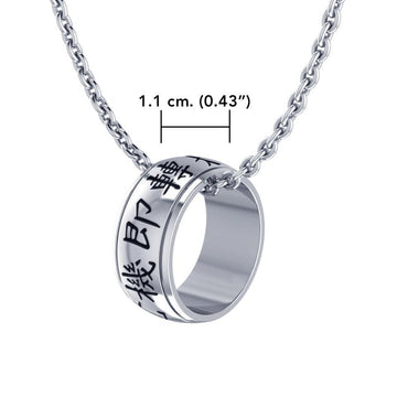 Crisis Is Opportunity Ring Necklace Set TSE024 - Jewelry